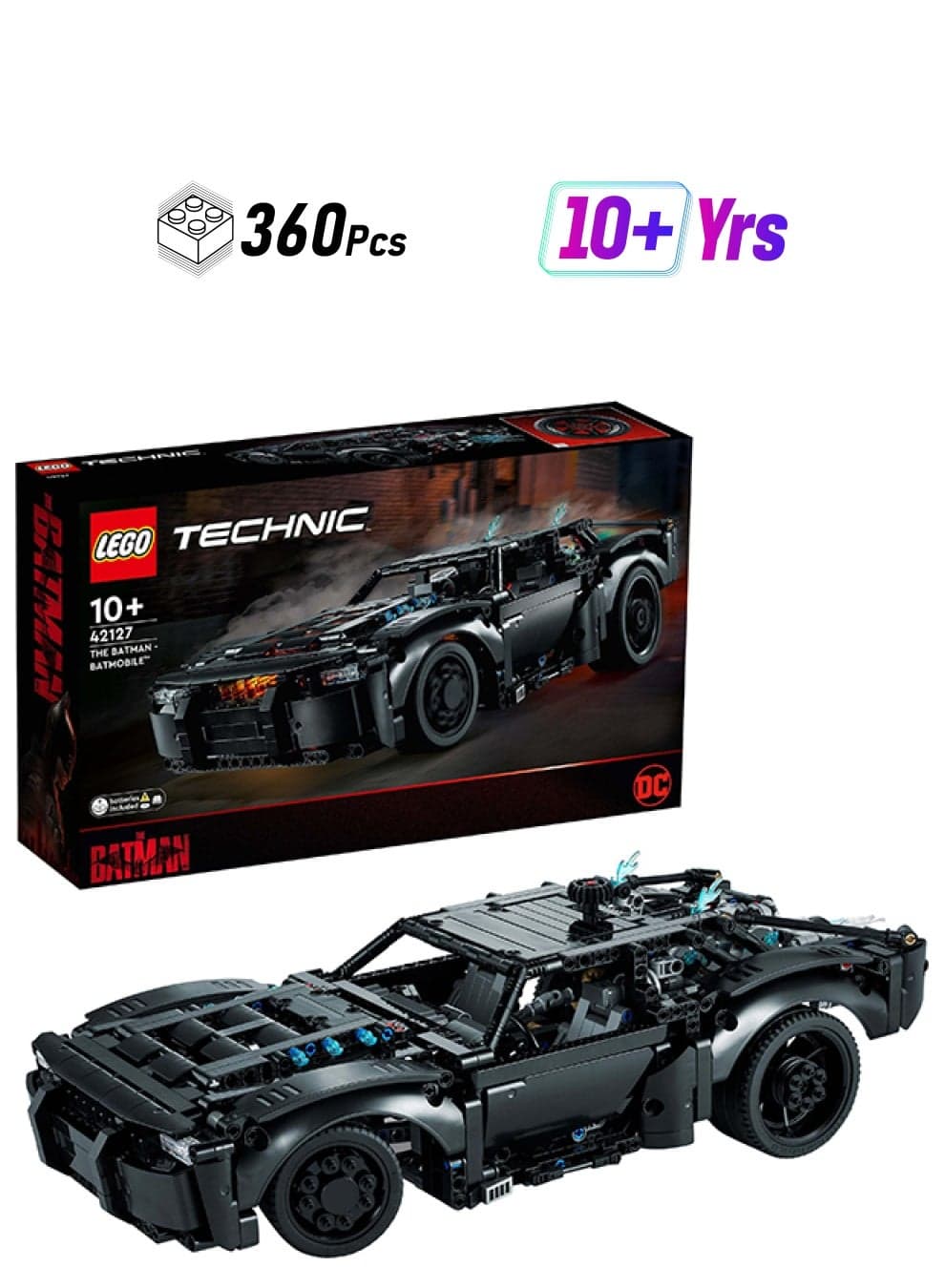 Technic The Batman – Batmobile 42127 Model Building Kit (1,360 Pieces)