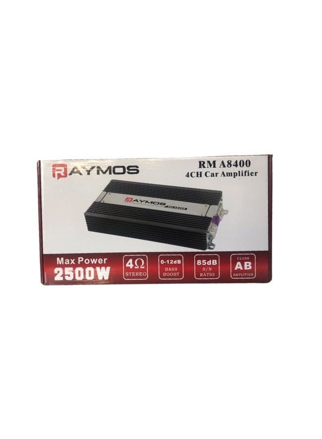Raymos RM-A8400 4 channel Car Audio amplifier | 2500W Peak Power