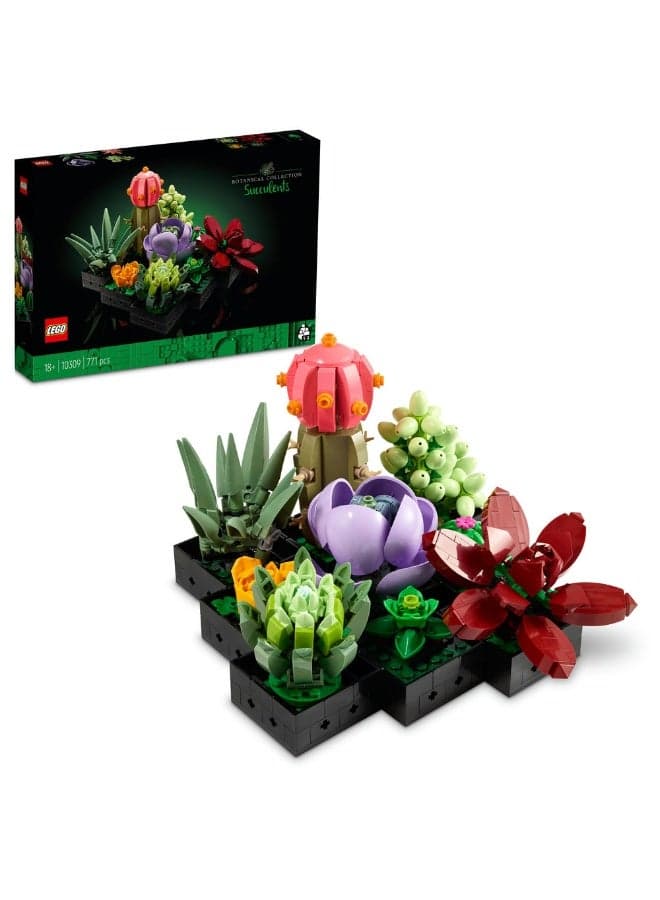 Botanicals Succulents Plants Set for Adults 10309 (Age 18+, 771 Pieces)