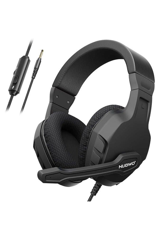 U3 Gaming Headset with Microphone, Safe Volume Limited, Kids Headphones for Switch, Super Lightweight, Rich Sound, 3.5mm Jack for NS, PS4, PS5, Xbox, Tablet, iPad Computer, Black