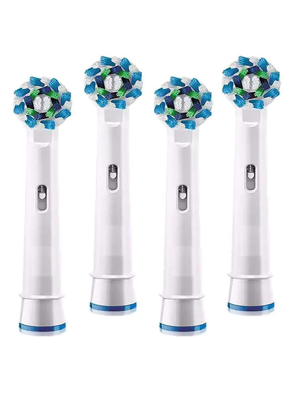 Lazy Electric Toothbrush Head Soft Bristles Ceaning Small Brush Head,Compatible with Oral-B Electric Toothbrush Head (4 pieces) Cross Action Toothbrush Heads Compatible with Oral-B Devices - 4 Pieces