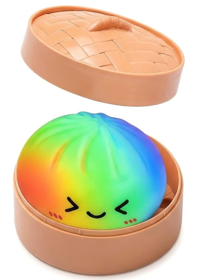 Dumpling Squishy Toy Set – Slow Rising Sensory Stress Balls with Steamer, Anxiety Relief Fidget Dough, Mystery Box Gift for Kids & Adults
