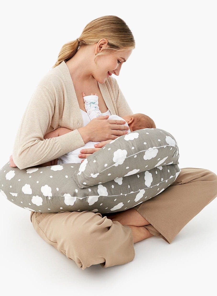 Nursing Pillow for Breastfeeding, Original Plus Size Breastfeeding Pillows for More Support for Mom and Baby, with Adjustable Waist Strap and Removable Cotton Cover