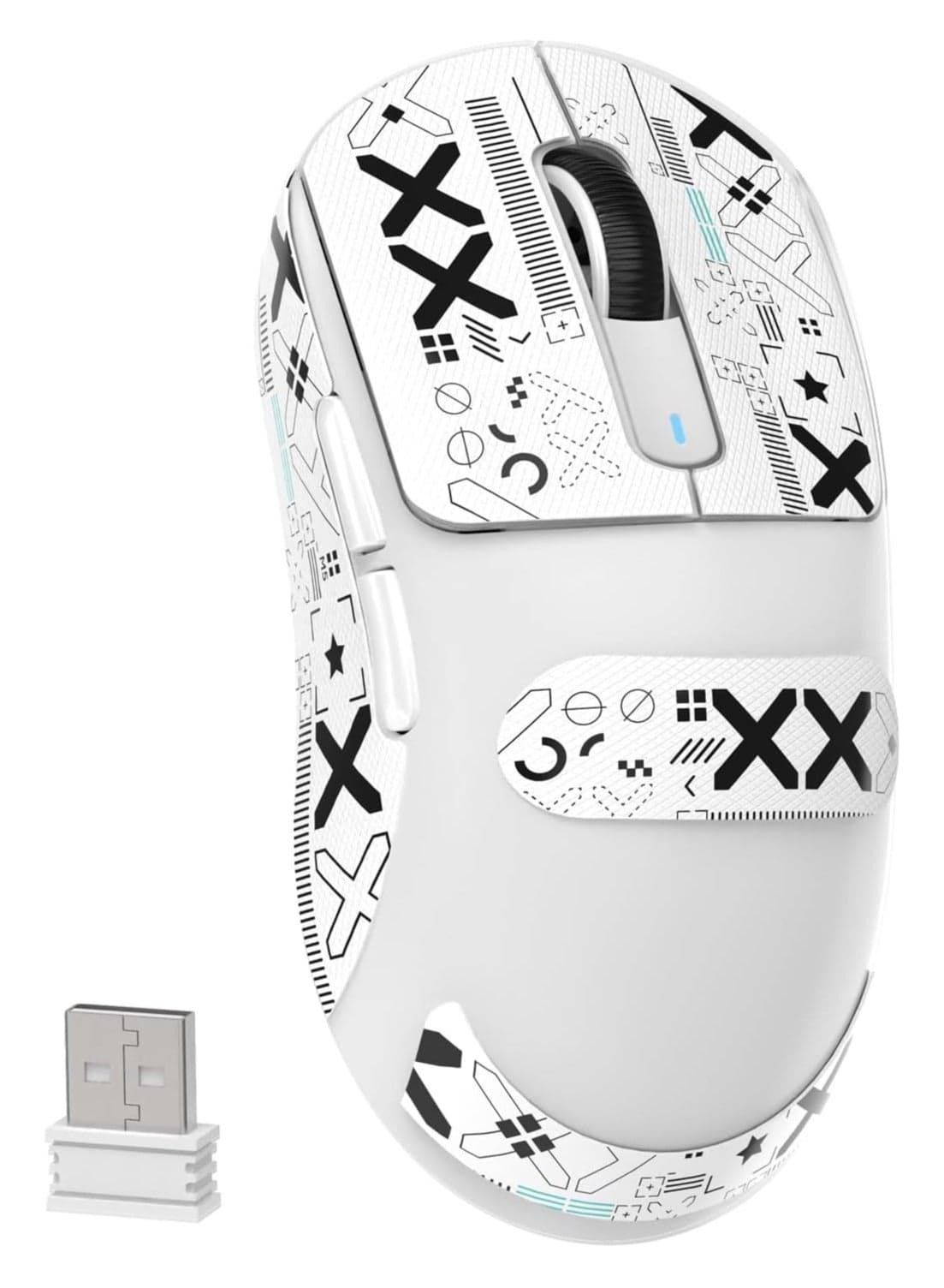 ATTACK SHARK X3 Wireless Gaming Mouse – Ultra-Light 49g Superlight Design – 26,000 DPI Optical Sensor – 2.4GHz Wireless, Bluetooth & Wired Connection – Programmable Buttons – RGB Lighting – Ergonomic Grip – Compatible with PC, Laptop, Mac (White)