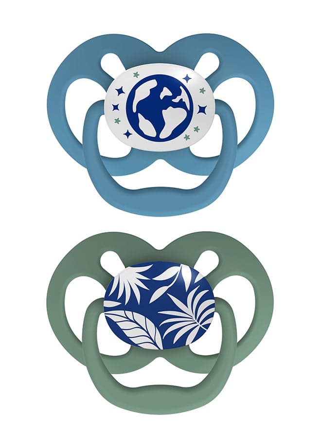 Advantage Pacifier - Stage 2, Glow In The Dark, Blue, 2-Pack