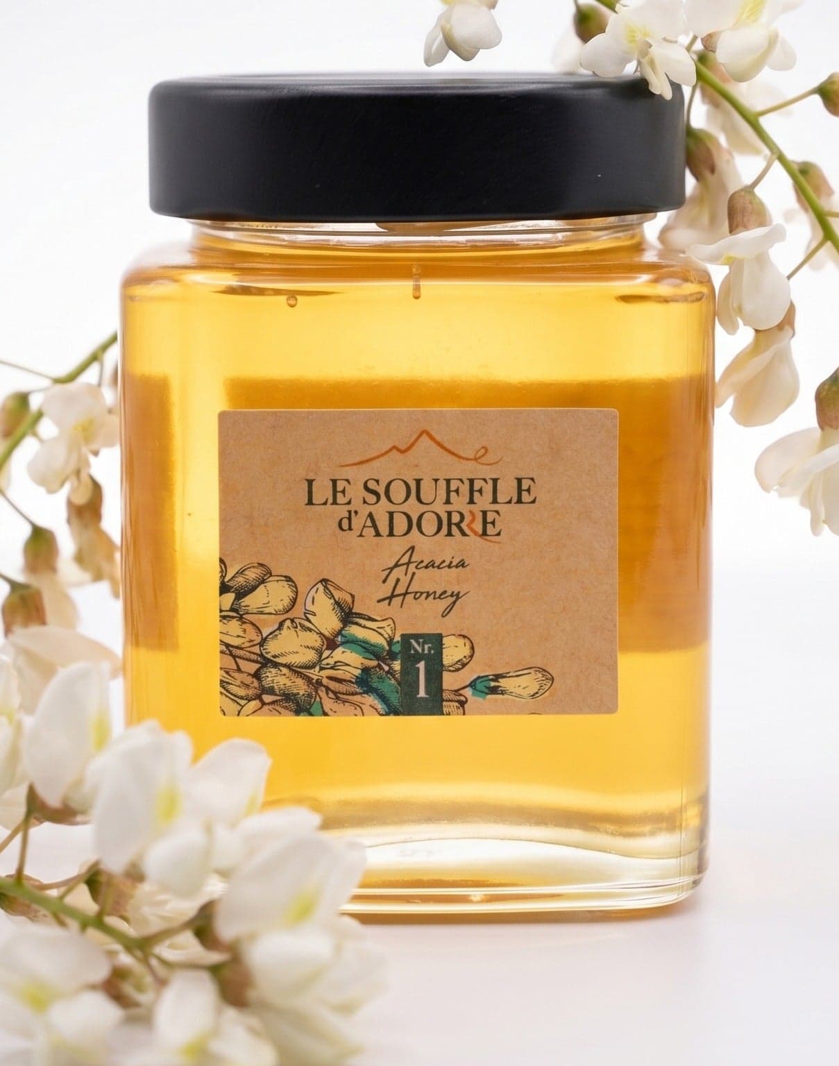 Premium Acacia Honey 100% Natural in glass jar 250g | Le Souffle d'Adore