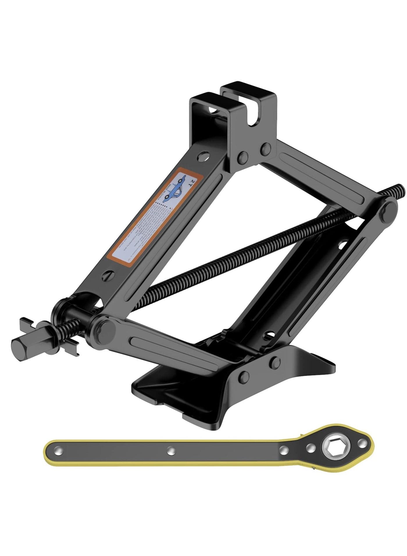 Scissor Lift Jack, Compact Car Jack Kit for Auto SUV, RV, MPV with Smart Ratchet Design, Heavy Duty Tire Changing Kit Lifting 2 Ton (4409 lbs) Tire Jack.