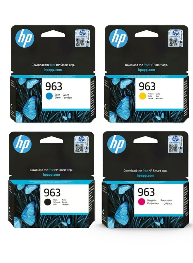 Original 963 Ink Cartridges 4-pack Cyan,Magenta,Yellow,Black