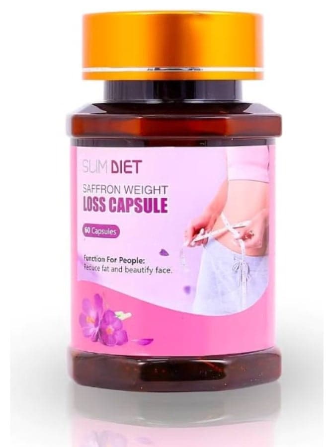 Slim Diet Saffron Weight Loss Capsules (60 Capsules) – Natural Fat Burner for a Slim & Toned Body