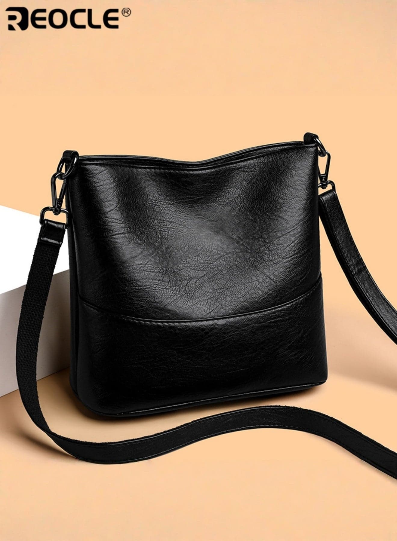 Women's Soft Leather Crossbody Bags Tote Handbag Satchel Shoulder Bag with Adjustable Strap & Large Capacity Trendy Commute Crossbody Bags