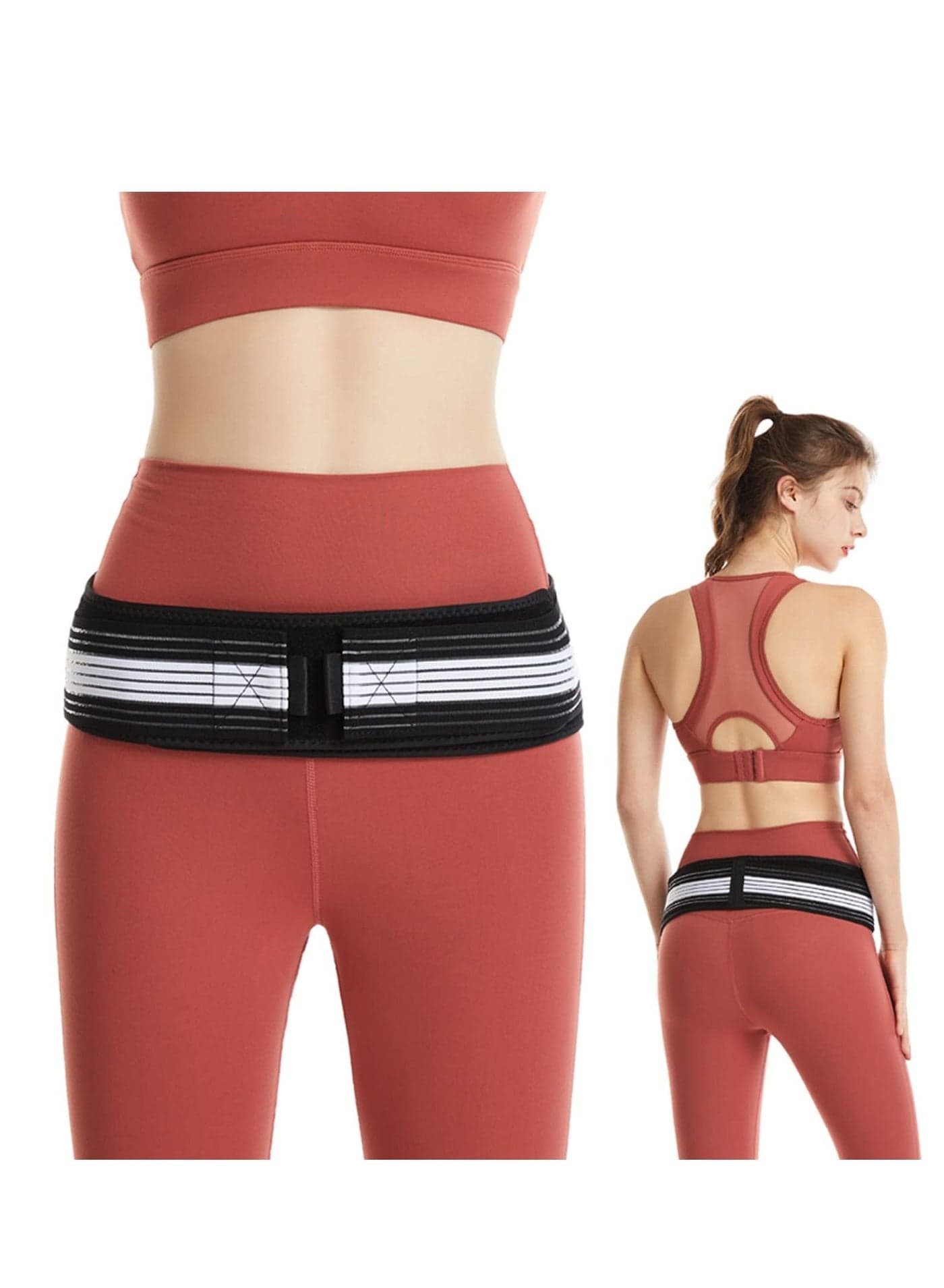 Sacroiliac SI Joint Hip Belt, Lower Back Support Brace Hip Braces for Hip Pain Alleviate Sciatic Anti-Slip Sacroiliac Belt Pilling-Resistant Pelvic Belt for Men Women