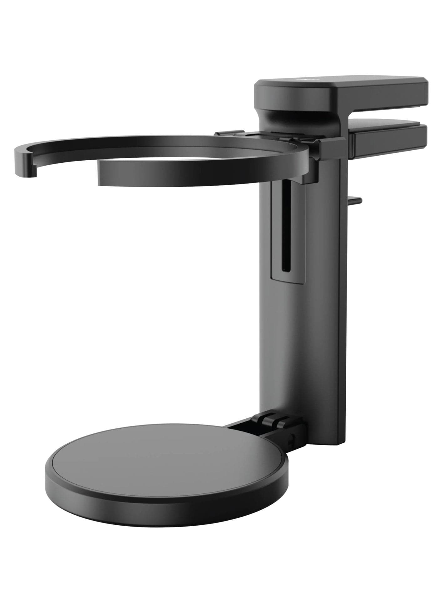 Multi-Use Cup Holder, Adjustable Foldable Desktop Stand, Black, 18.5cm Length, Non-Slip Silicone Base, Compatible for All Cup Types