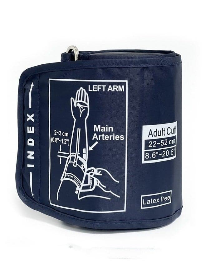 Blue Large Blood Pressure Cuff, (22-52CM) BP Cuff Compatible, Replacement Cuff for Adult Big Arms,1Connectors (4.6mm), Cuffs Only