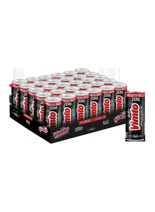 Vimto Fizzy Zero Fruit Flavored Drink 250ml in Can x 30 Pack