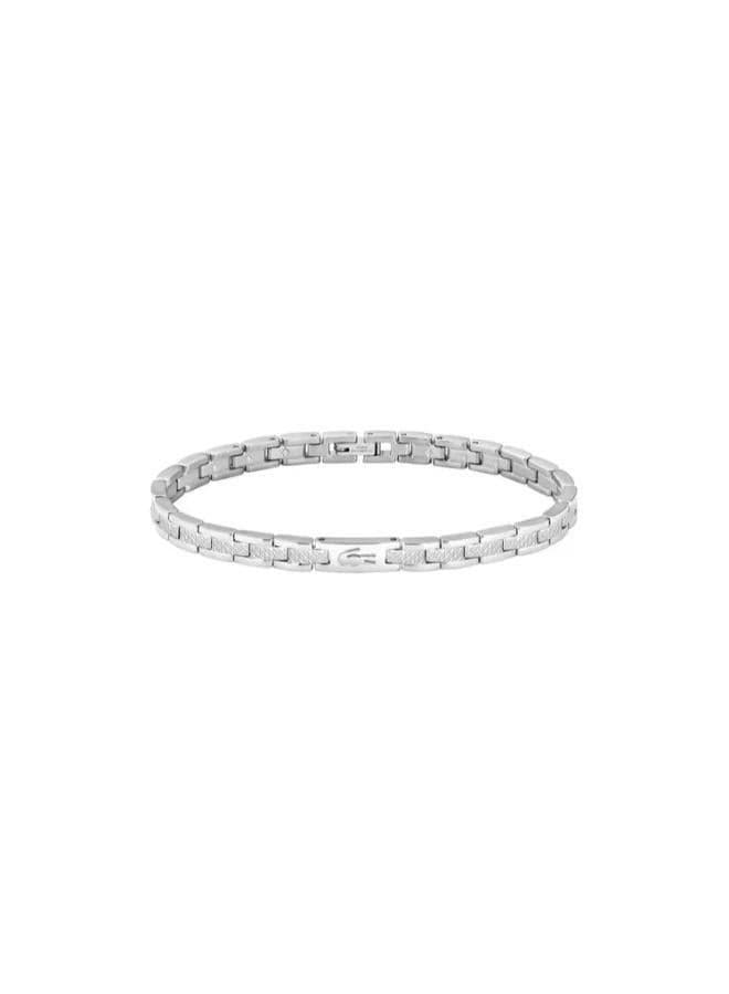 Metropole Collection Link Bracelet For Women In Stainless Steel With Etched Petit Piqué - 2040466
