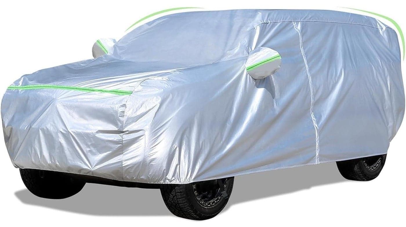 Full Car Cover for SUV/Sedan/Hatchback, Car Cover with Reflective Strip Sunscreen Protection Dustproof UV Scratch-Resistant, Car Cover Sun Protection Waterproof All Weather for Automobiles, Full DuPont Oxford Upgraded