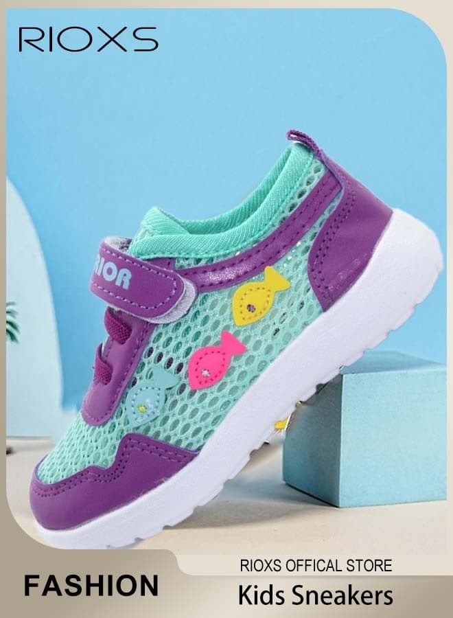 Toddler Boys Girls Sneakers, Breathable Mesh Sports Shoes, Classic Trainers for Kids Boys Girls, Lightweight Walking Shoes, Casual Athletic Shoes, Comfy Running Shoes, Anti-slip Athlesiure Shoes for Little Kids/ Big Kids, Flexible Tennis Shoes for Daily Wear and Outdoor Activities, Trendy Kids Unisex Footwear