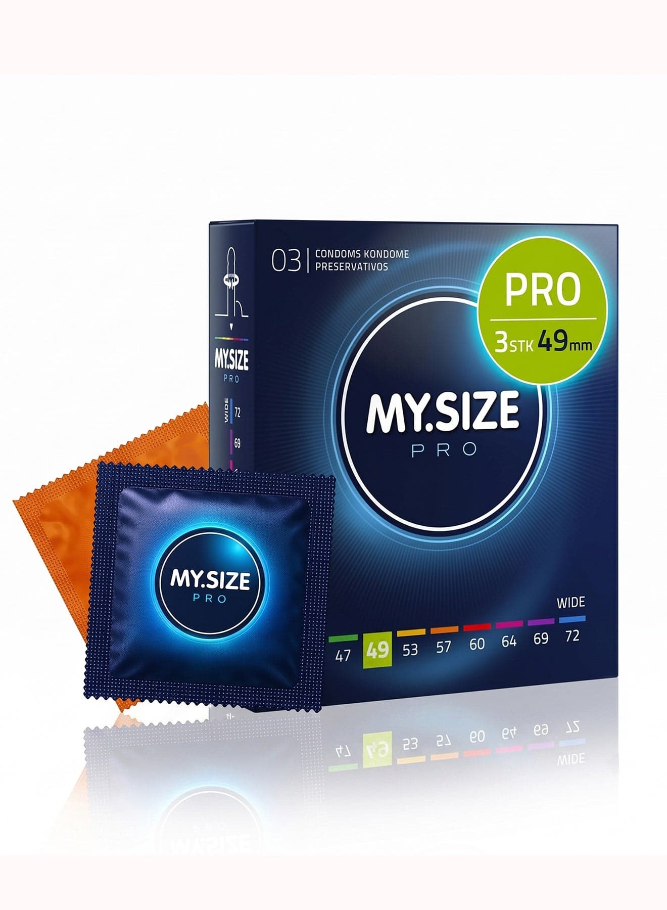 Ultra Thin Condoms 3 Pieces (49 Size) – Odorless, Long Lasting, Sustainable, Premium Quality for Maximum Comfort, Pleasure, and Sexual Health – Proper Fit Reduces Risks and Enhances Protection – Latex Men Condoms Available in Multiple Sizes (45 to 72)