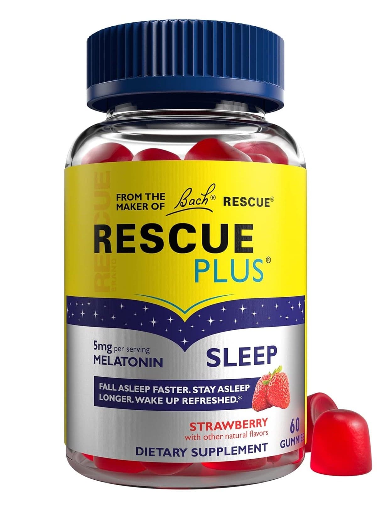 Bach Rescue Plus Sleep Gummies Strawberry 60 Gummies