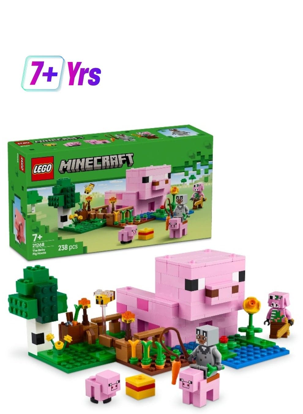 LEGO Minecraft The Baby Pig House 21268 Building Set (238 Pieces)