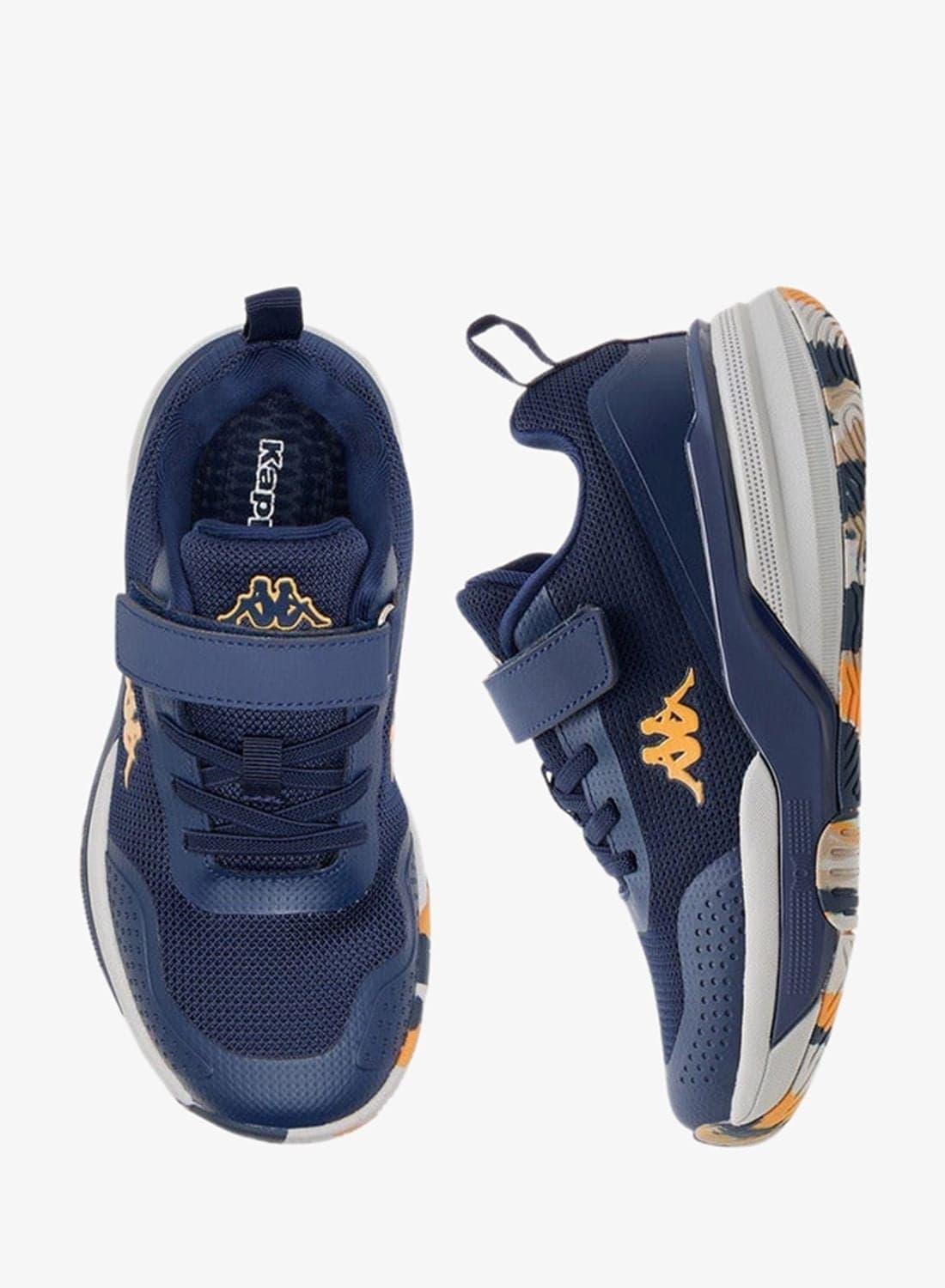 Boys' Pull Tab Detail Sports Shoes with Hook and Loop Closure