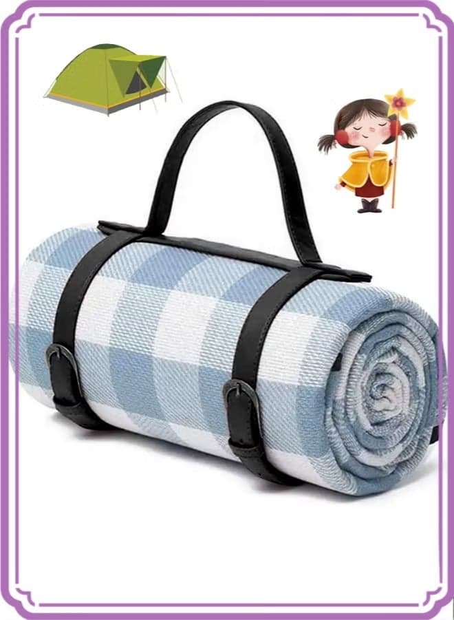 200 CM Foldable Picnic Blanket Waterproof Beach Picnic Blanket Outdoor Portable Picnic Mats for Camping Family Park Garden with Disposable Picnic Mats