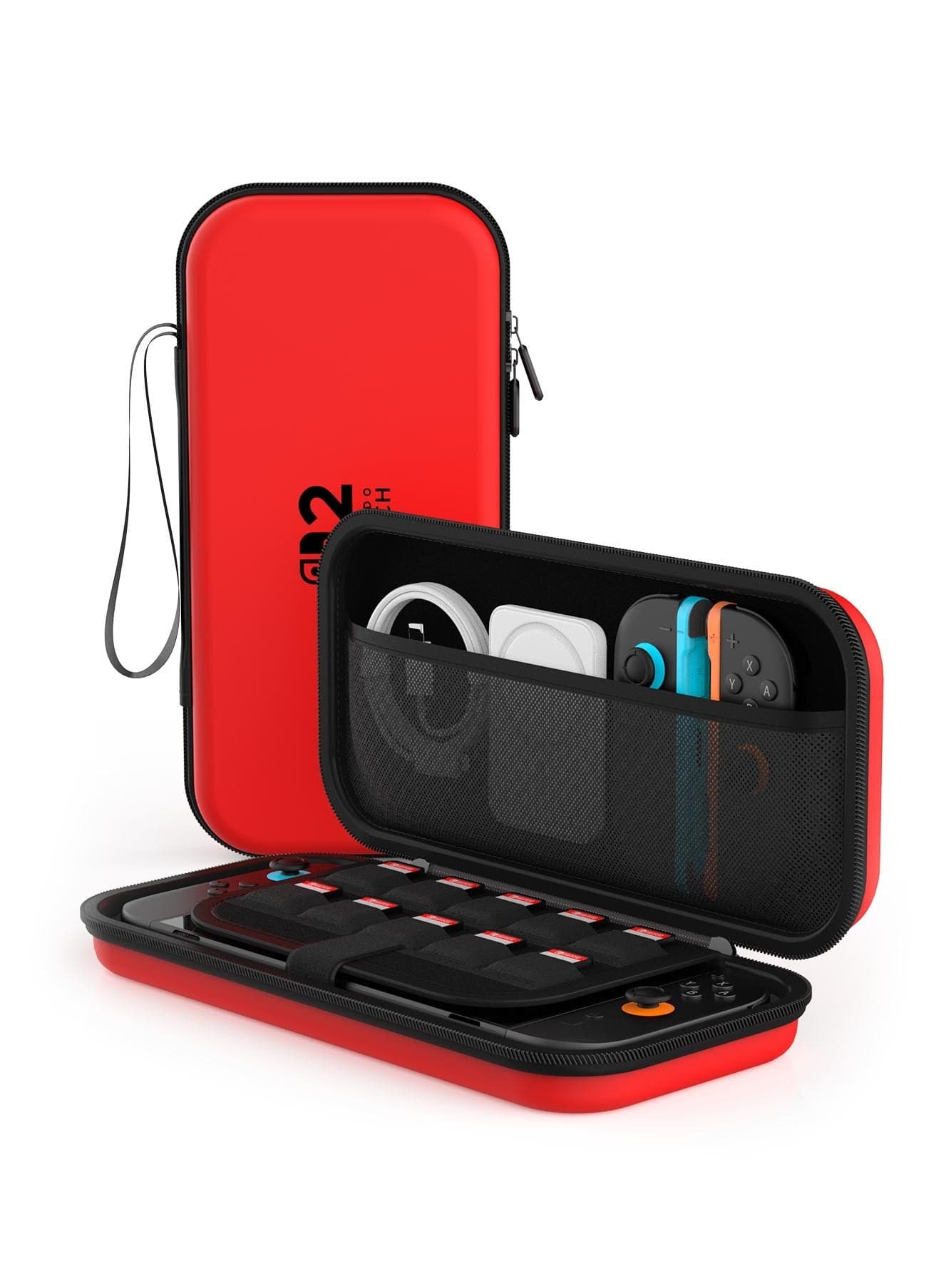 Switch Carrying Case for Nintendo Switch 2 ,Nintendo case,High-Capacity Travel Carrying Case for Nintendo Switch2 Console & Accessories, red