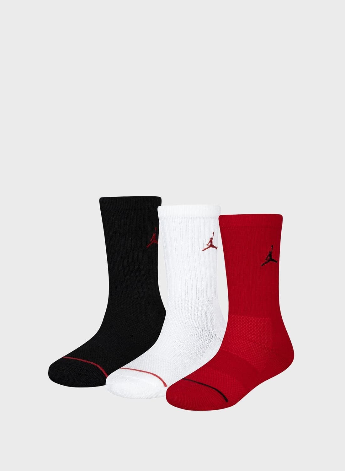 Kids 3 Pack Jordan Crew Socks