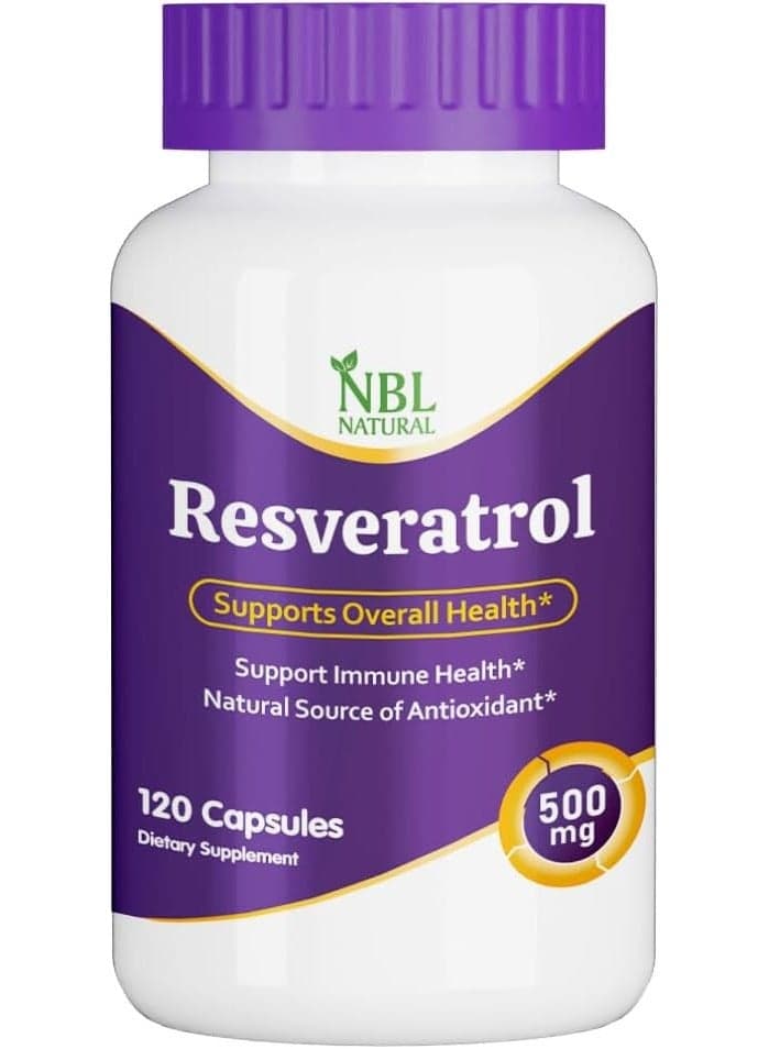Resveratrol Supplement, 500mg, 120 Capsules, Immune Health Support