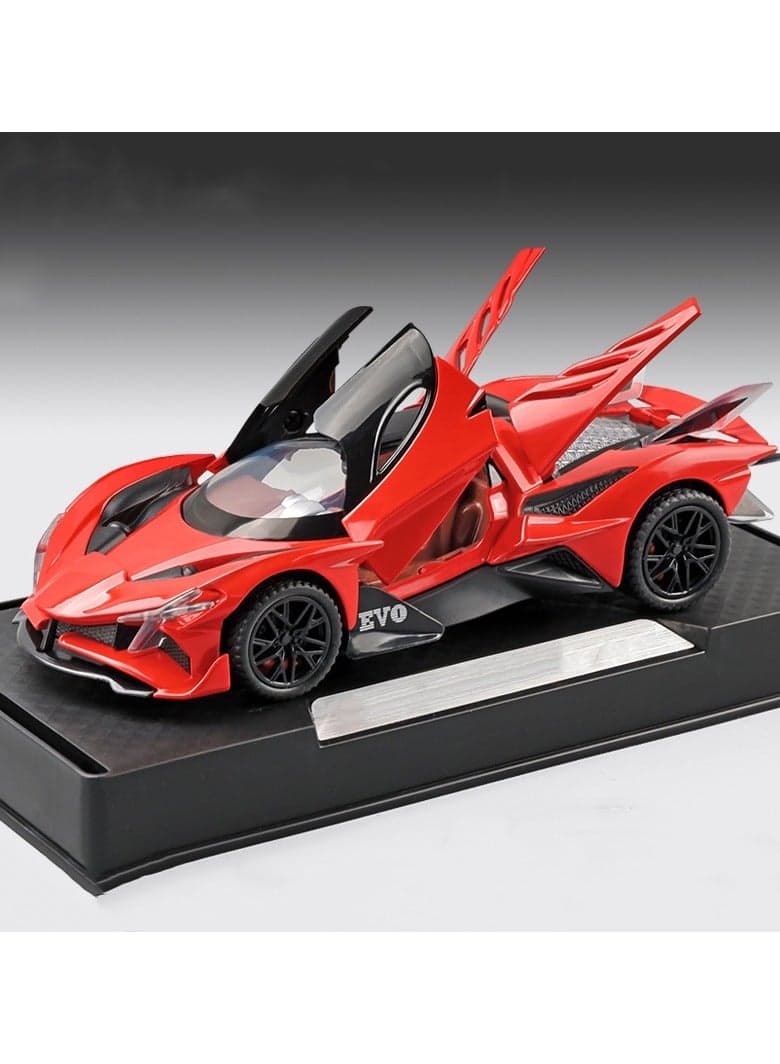 1:32 Apollo Sun God Sports Car Model , Alloy Simulation RC With Light & Sound Force Control Toy for Kids Boy Girl Gift Collectible Display, Red 15.6 cm*6.8 cm*3.9 cm