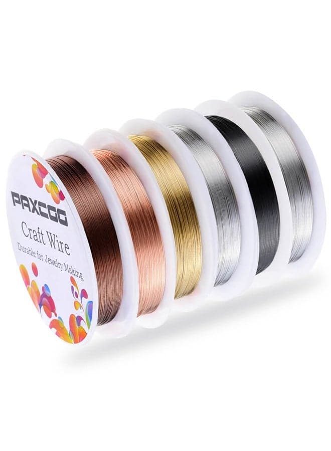 6 Pack Jewelry Beading Wire for Jewelry Making Supplies and Craft (24 Gauge)