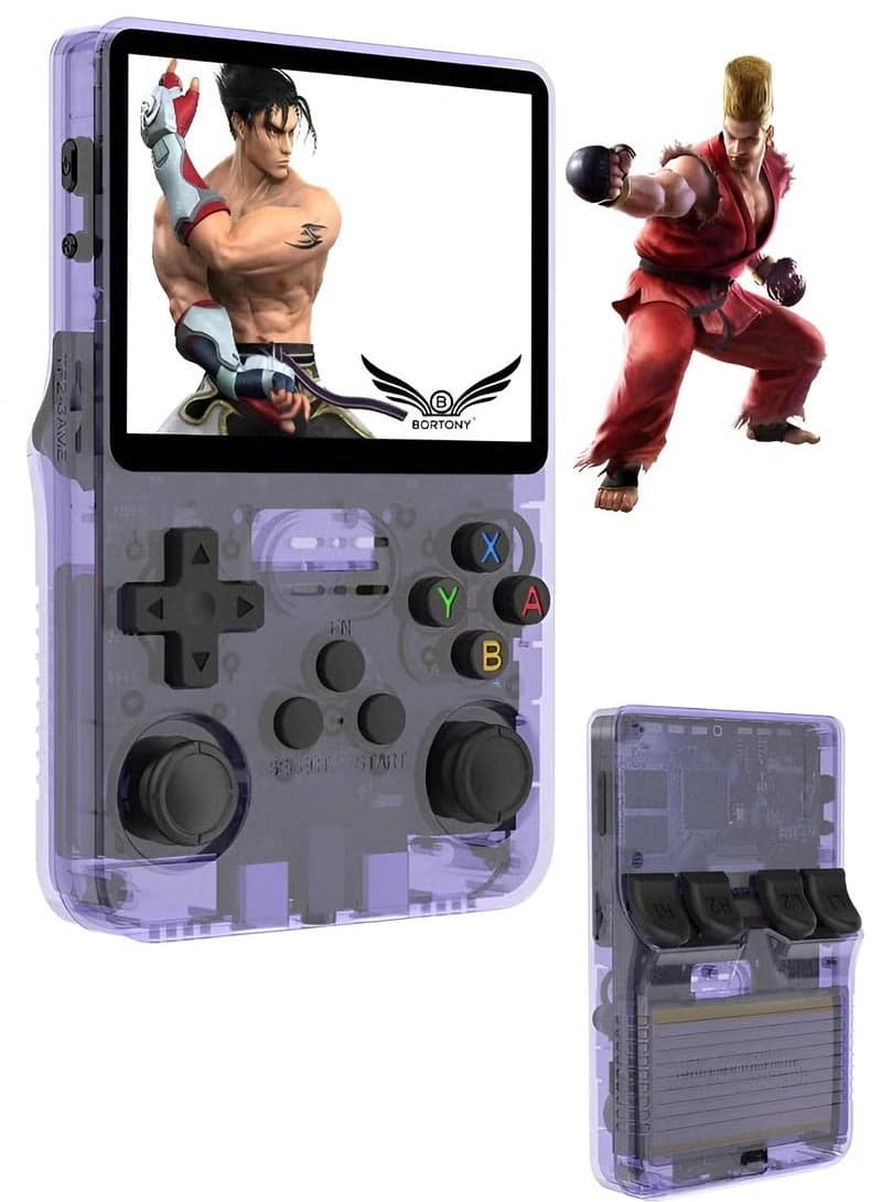 R36S Retro Handheld Gaming Console with 30,000+ Preloaded Games – Linux Dual System, 3.5-Inch IPS HD Screen, 3500mAh Rechargeable Battery, Portable Gaming Device for Kids & Adults, Classic Arcade Emulators 64GB