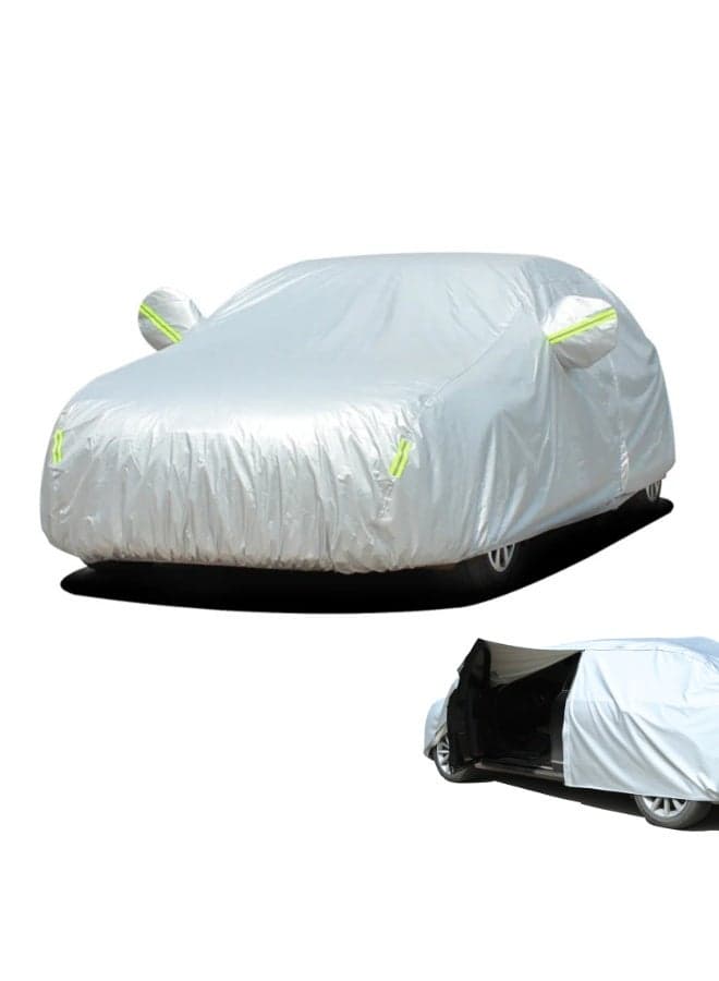Car Cover for Sedan/SUV/Hatchback, Full Exterior Covers with Reflective Strips, UV Sunscreen Protection Dustproof Waterproof Scratch-Resistan, All Weather Full Cover