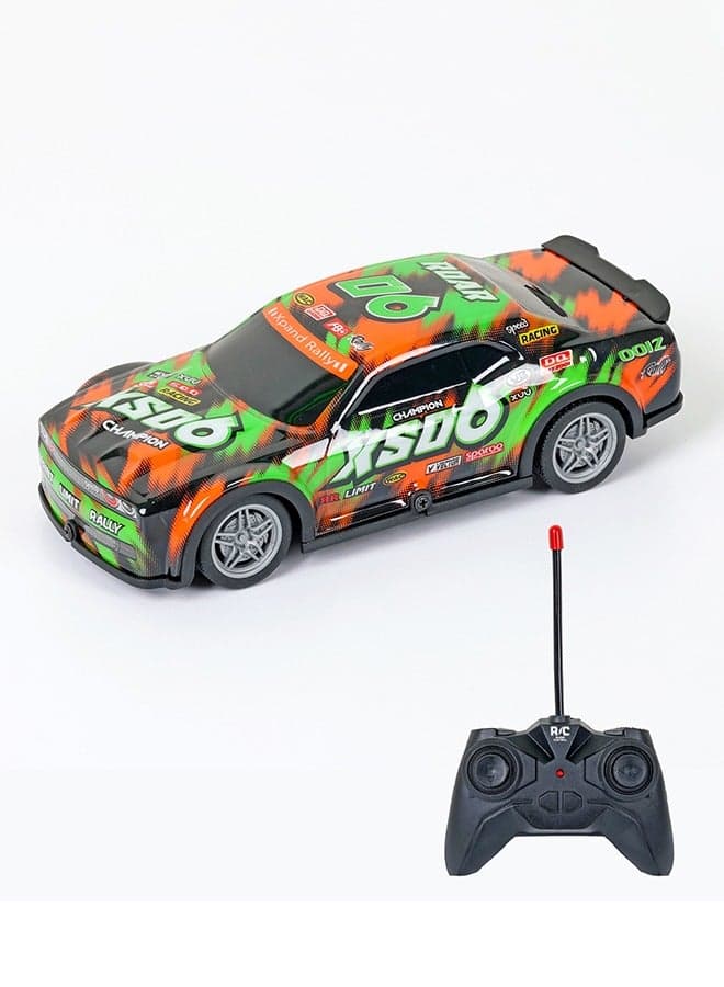 Kool Speed Luminous Remote Control Car, Light Up RC Car Toys, 2.4GHz 1:22 Scale 15KM/H Off-Road with Cool LED Lights Racing Rechargeable Toy Car for Christmas Birthday Kids Boys for 6-7 8-12 Year Old- Green