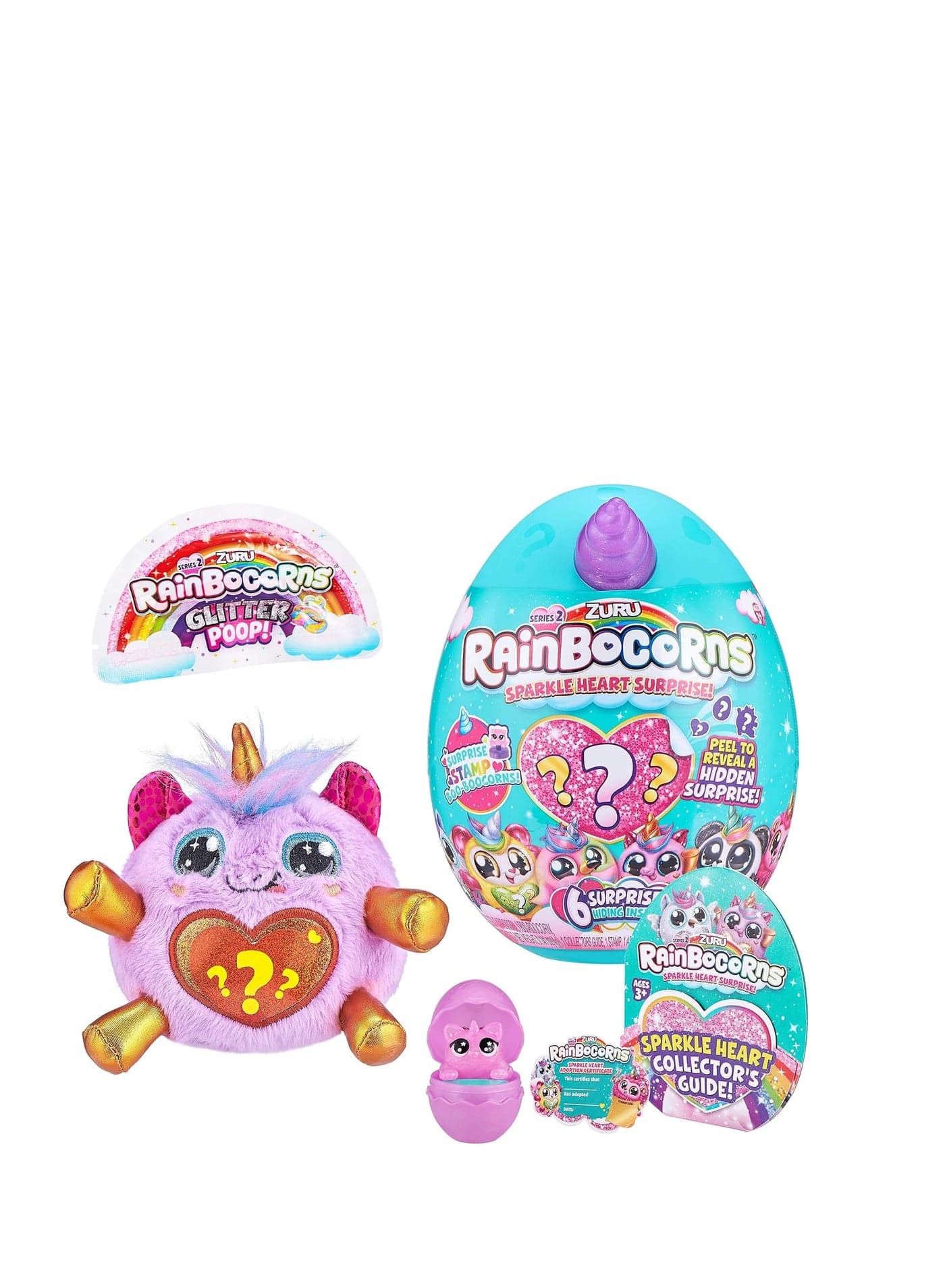 Rainbocorns - Plush Sparkle Heart Surprise Series 2 - Unicorn