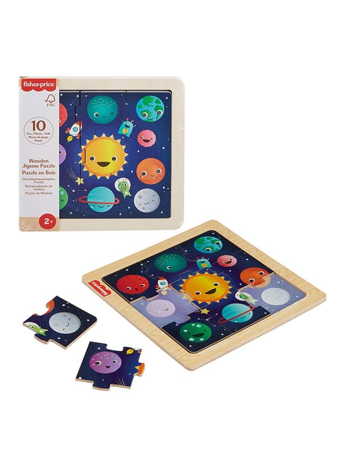 Wooden Jigsaw Puzzle Collection Of 9-Piece Wooden Sets For Preschool Kids Ages 2+ Years, Each Sold Separately - Assorted