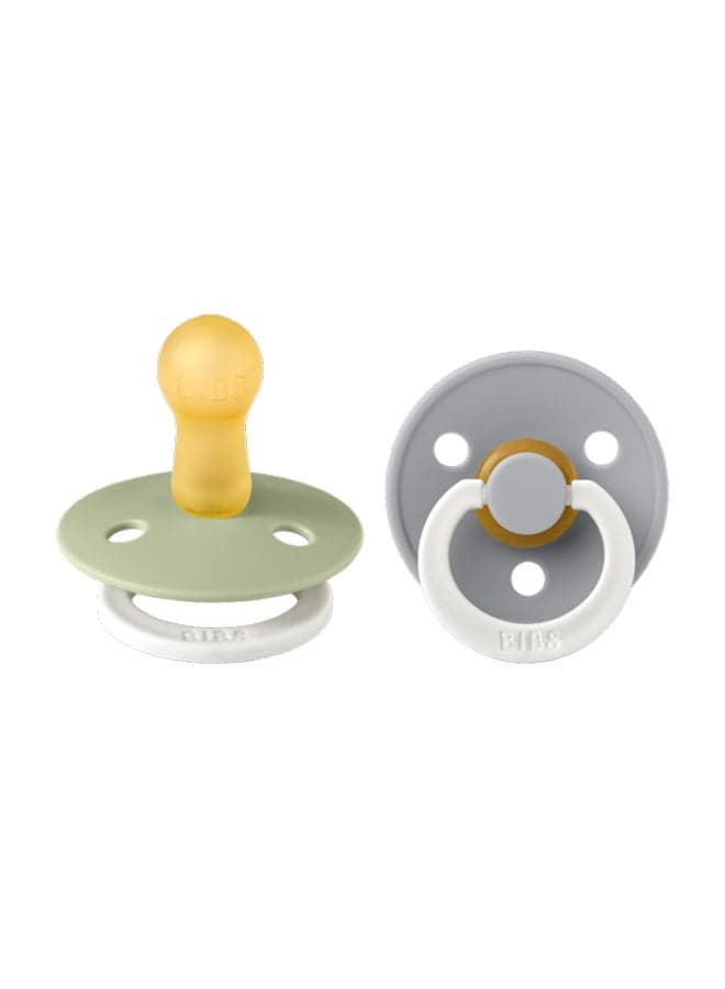 Pack of 2 Colour Pacifier Latex S2 Sage Glow And Cloud Glow