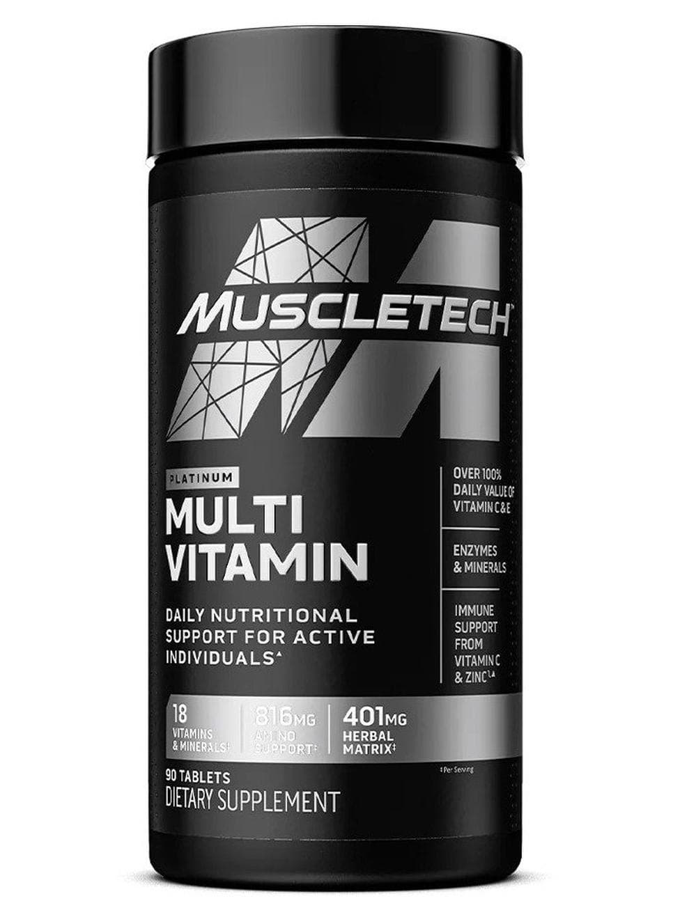 Platinum Multivitamin 18 Vitamins & Minerals Daily Workout Supplements 90 Tablets