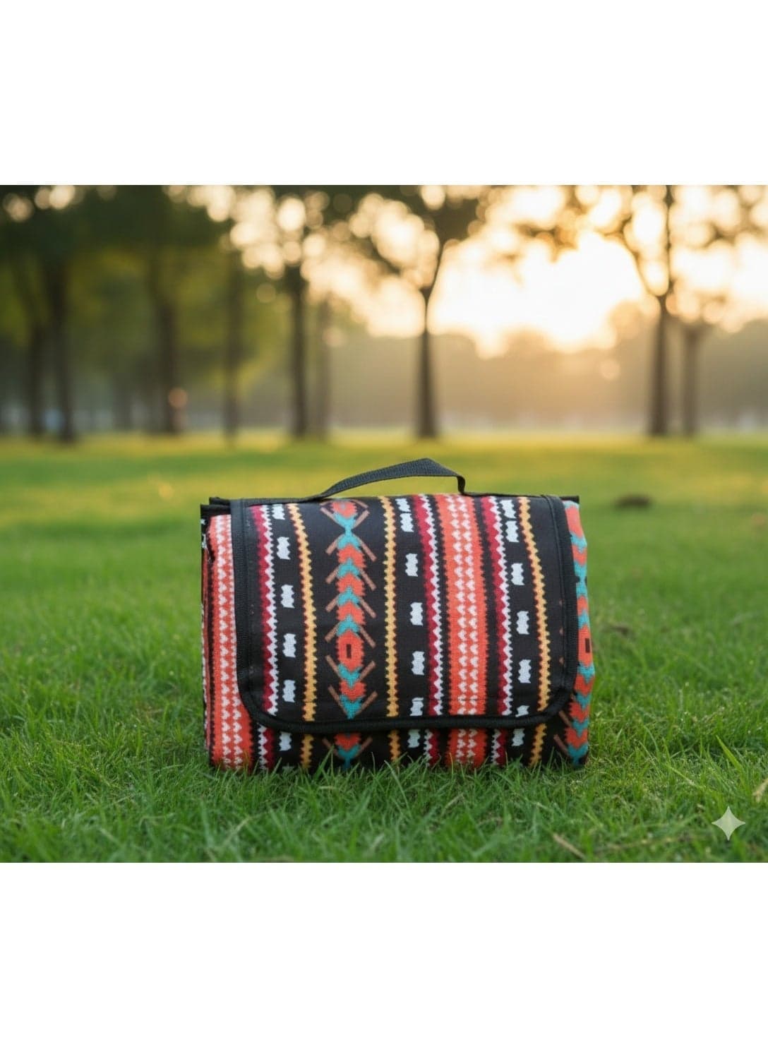 Park Mat Picnic Blanket Waterproof Beach Blanket Waterproof Picnic Blanket Portable Picnic Mat Portable Beach Mat Camping Carpet Outdoor Majlis Carpet (200X150) Arabic Inspired Design (Black Pattern)