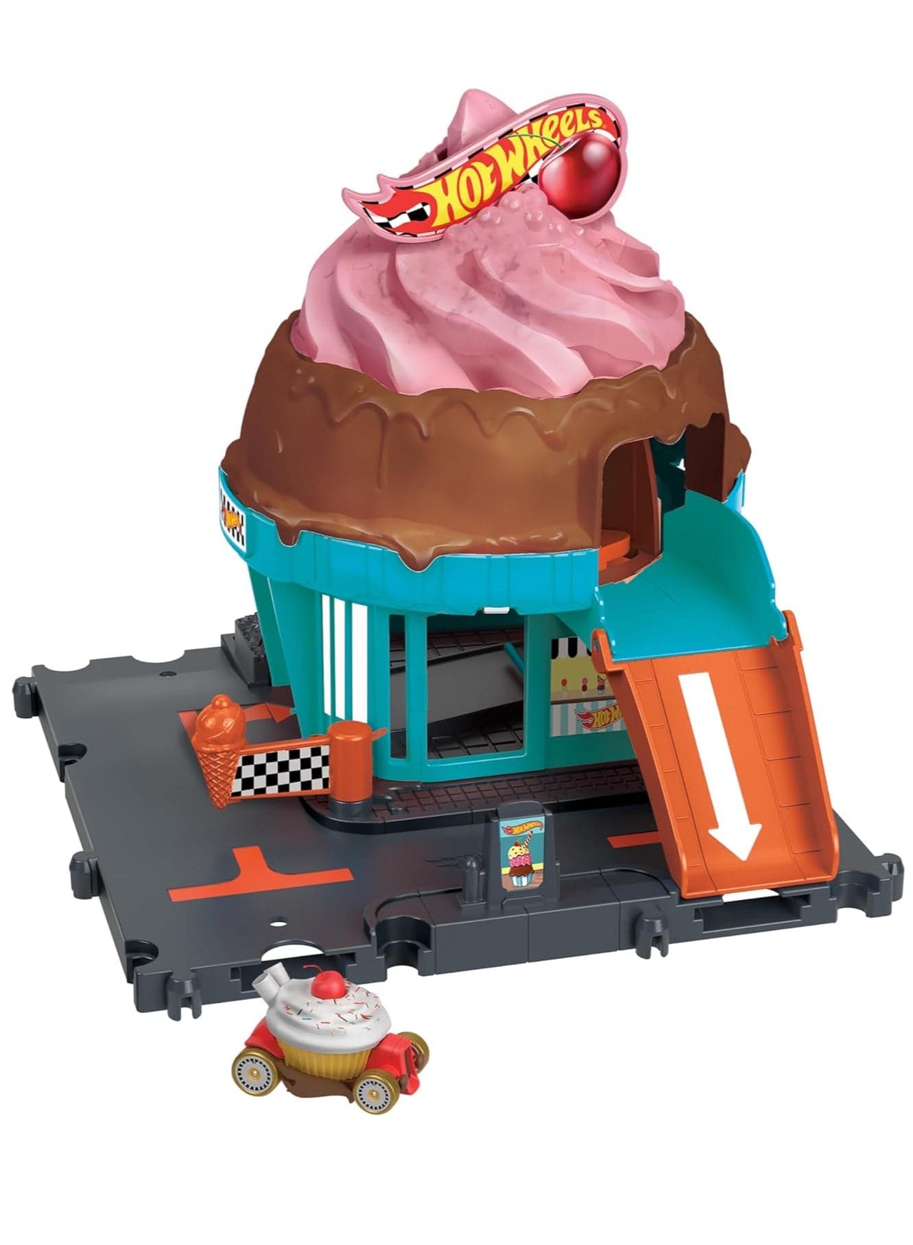 HotWheels City Downtown Ice Cream Swirl Playset