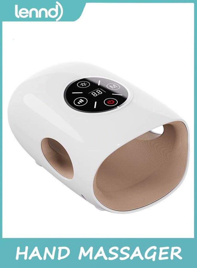Hand Massager, 3 Modes 5 Intensities Hand Massage, Cordless Hand Massager for Arthritis and Carpal Tunnel, Gift for Men Women Parents Relaxation at Office,White