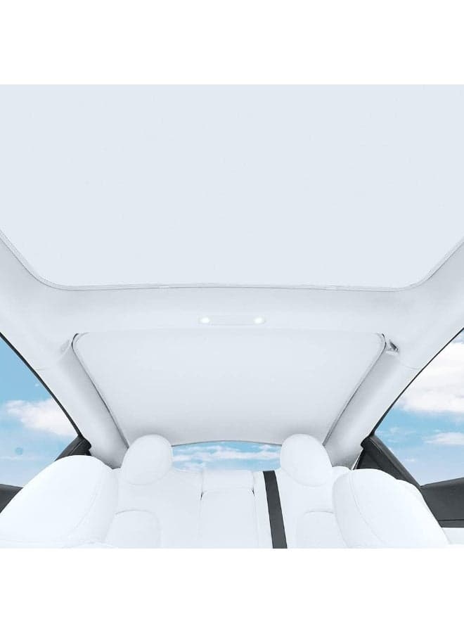 Dunekart Roof Sunshade for Tesla Model 3 | Foldable Glass Roof Sun Shade | Heat Insulation & Sun Blocking Roof Cover | Won’t Sag | Model 3 Accessories (2020–2023)