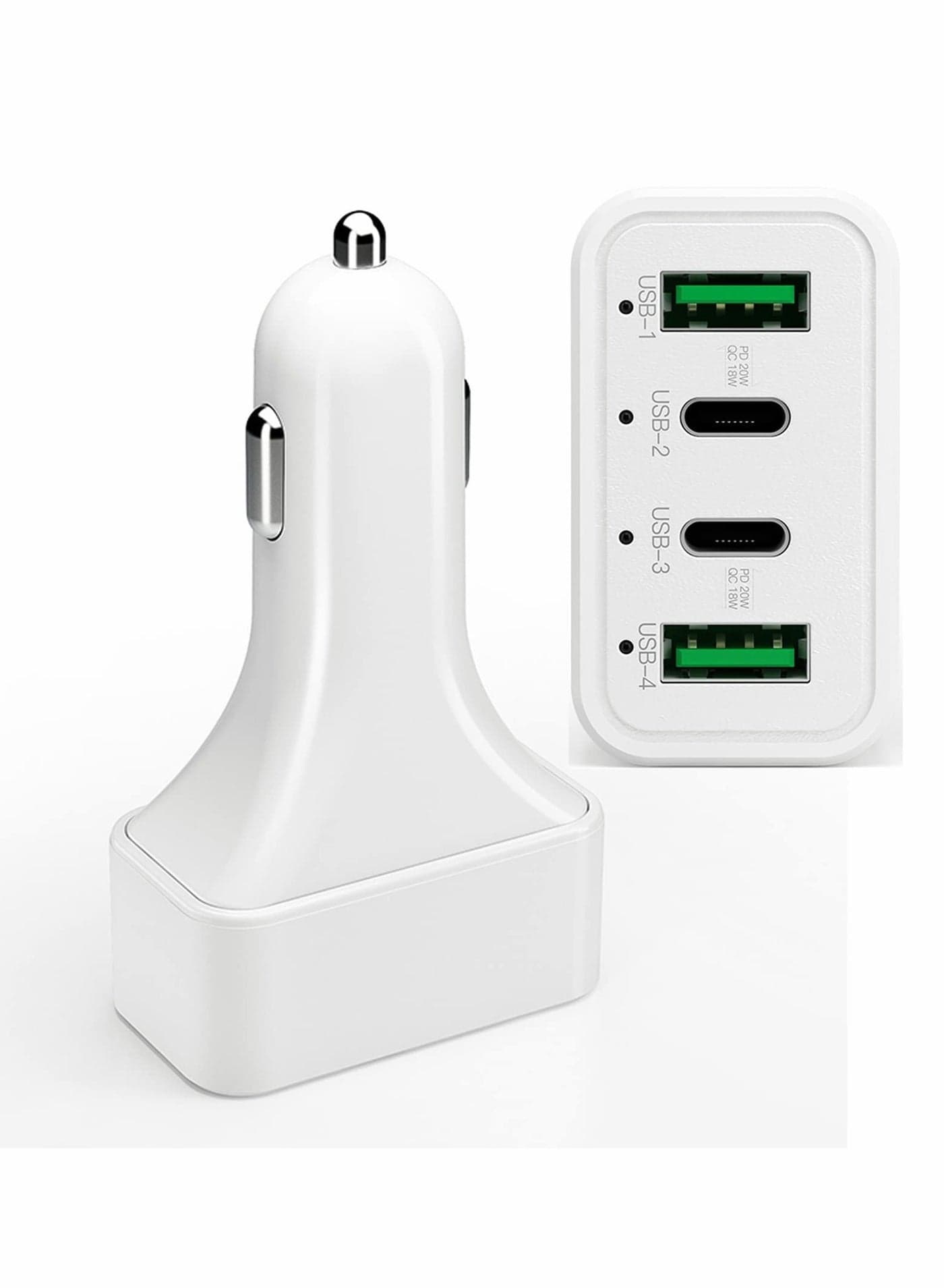 USB C Car Charger 40W 4 Ports USB Lighter Charger Adapter Socket with PD Fast Charger