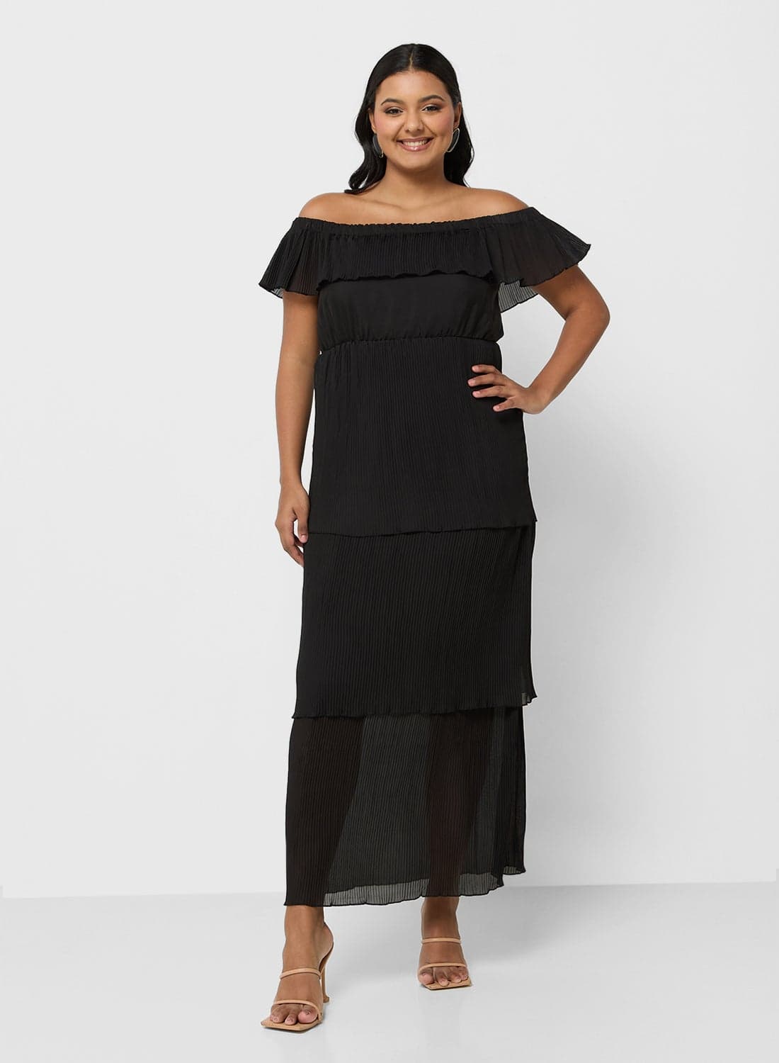 Tiered Chiffon Dress
