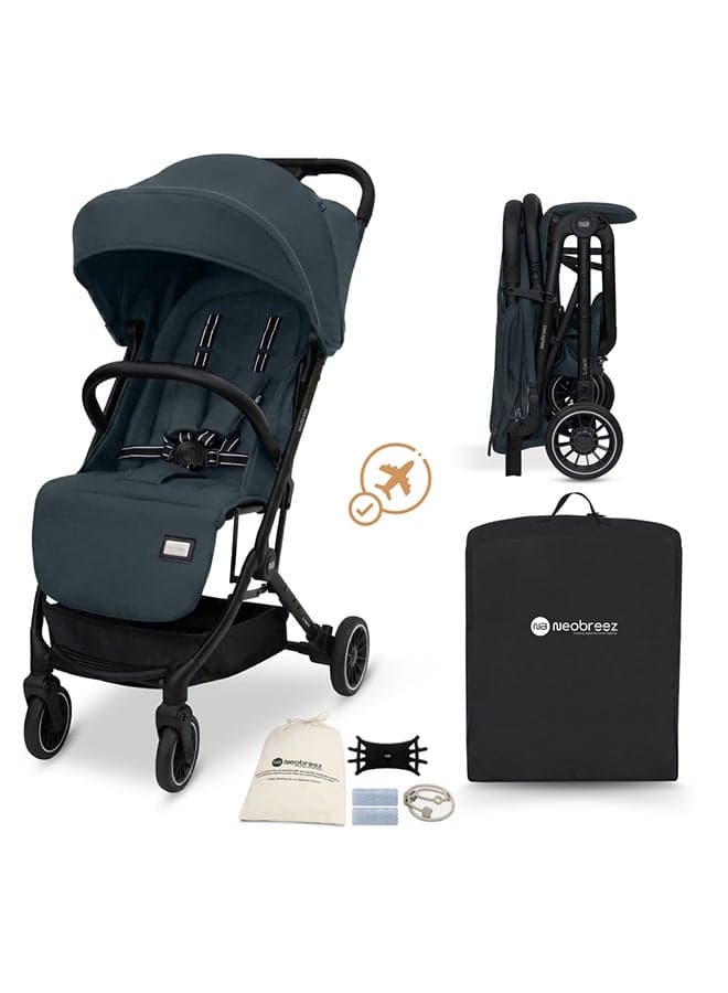 LITEX Ultra-Lightweight Cabin Size Approved Travel Stroller|Trolley Handle Compact Foldable Pushchair, Baby Kids Todddler Stroller, Travel Trolley, Waterproof UPF 50+Canopy, 0-3yrs, 15kg, 3yrs Warranty