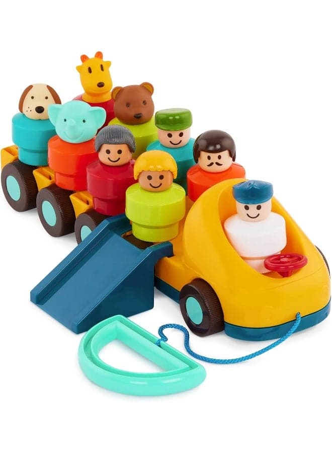 Toy Bus For Toddlers - Bus Toy With Moving Parts And 9 Toy Characters - Developmental Toy With Accessories For Babies,Kids - Spinning Bus - Spinning Bus - 18 Months +