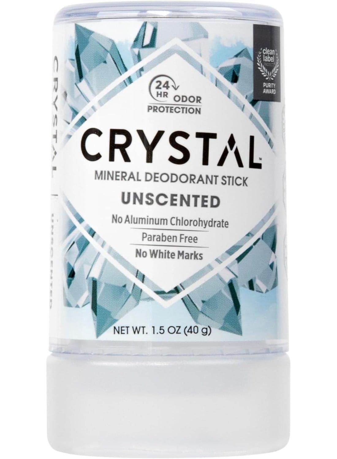 Deodorant CRYSTAL Mineral Deodorant Stick- Unscented Body Deodorant With 24-Hour Odor Protection, Non-Staining & Non-Sticky, Travel Size Deodorant, Aluminium Chloride & Paraben Free, 1.5 FL OZ