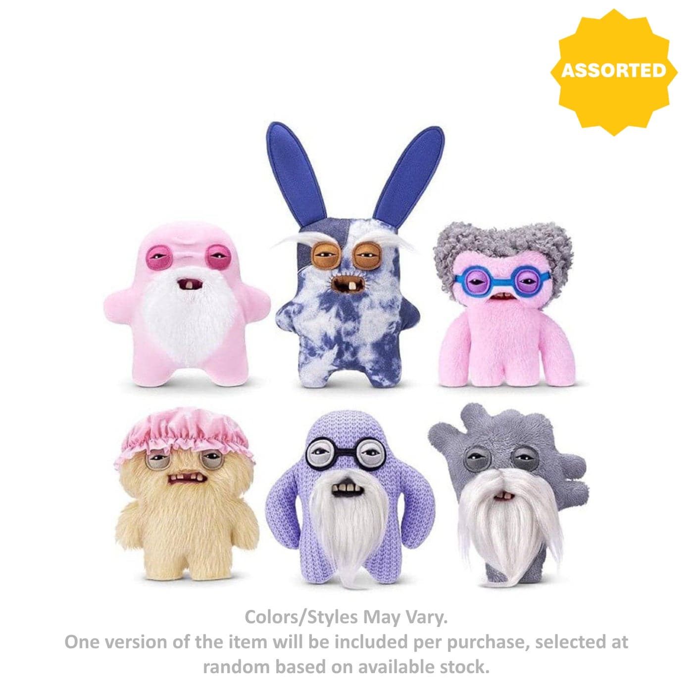 Fuggler Funny Ugly Monster Old Fogies Series 1 Plush Toy (22.86 cm, Assorted)