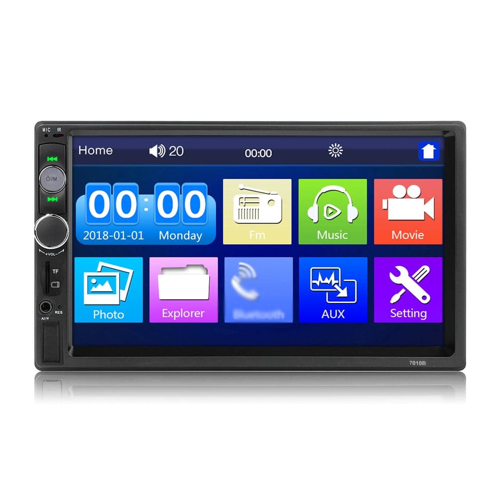 7-inch Double Din Car Stereo Receiver 2 Din Car Radio Autoradio BT MP5 Player with Touchscreen