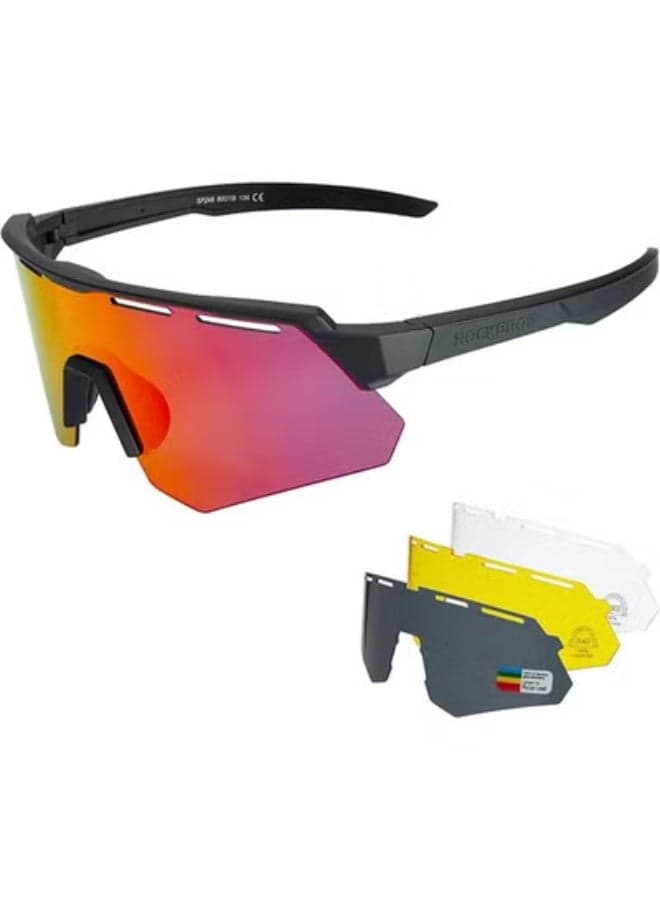 Polarized Cycling Glasses With 4 Interchangeable Lenses Baseball Sunglasses For Men Womens Uv400 Sports Sunglasses